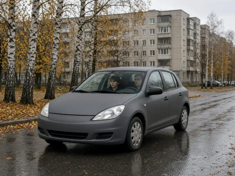Учебный мотоцикл категории A на площадке автошколы в Бобруйске